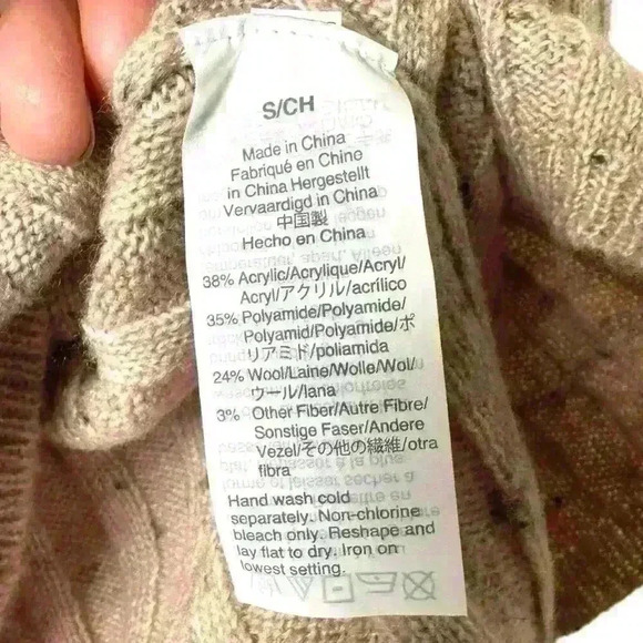 Madewell PINKISH BEIGE Donegal Evercrest Turtleneck Sweater Women's Small - Picture 5 of 12